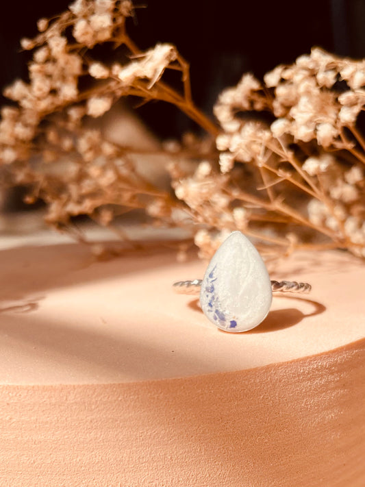 Celeste Pear Stone Twist Ring