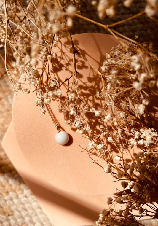 Mini Halo Round Stone Pendant Necklace