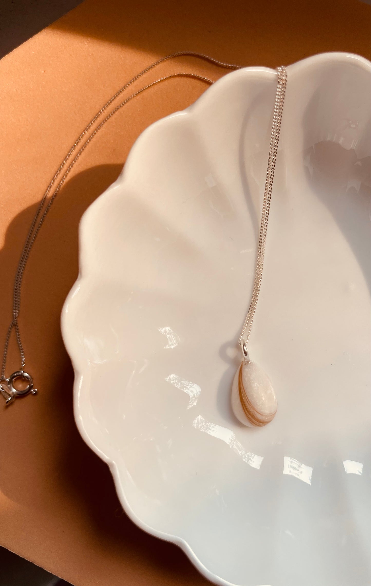 Pear Stone Pendant Necklace