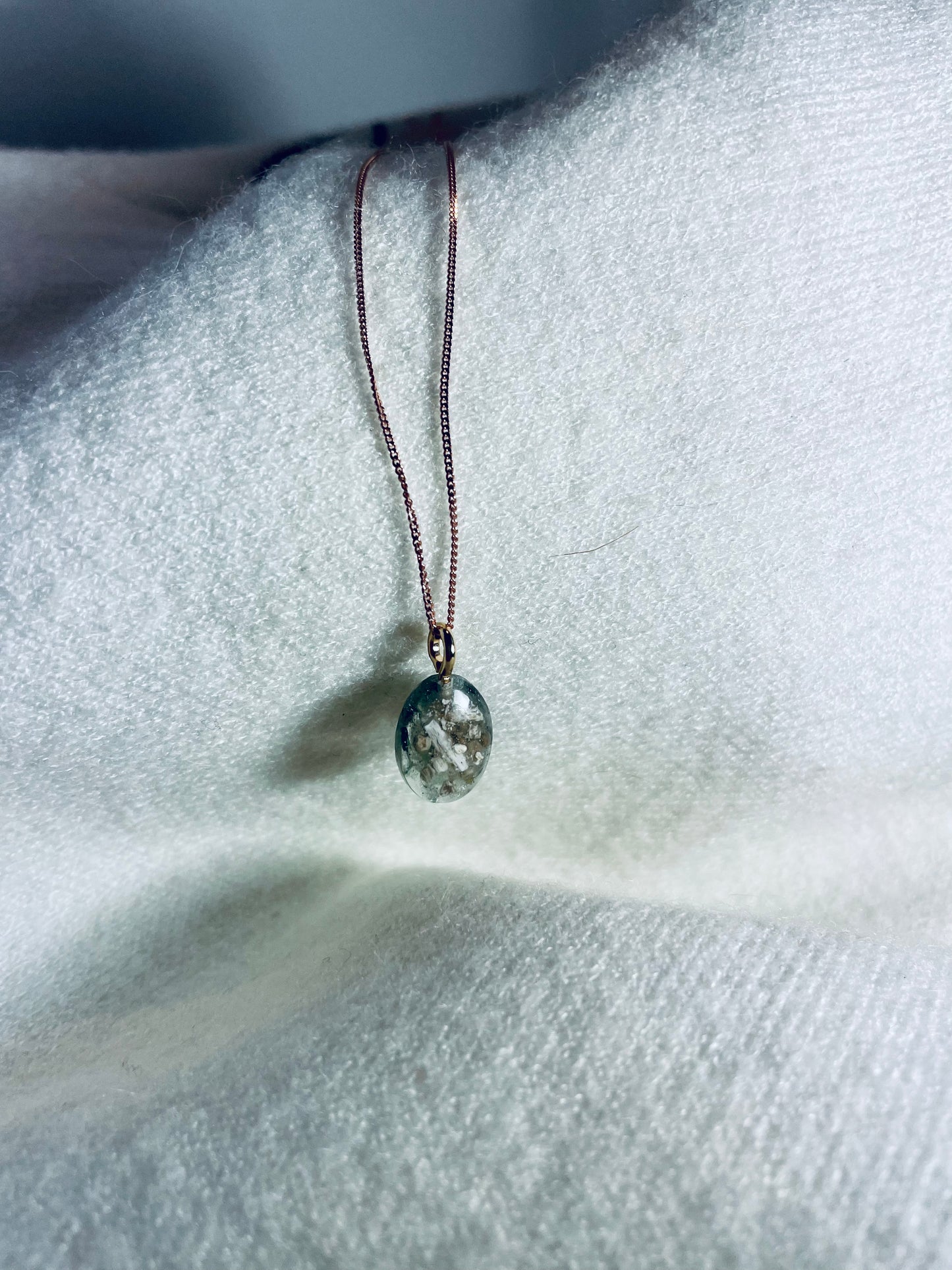 Goddess Oval Stone Pendant Necklace