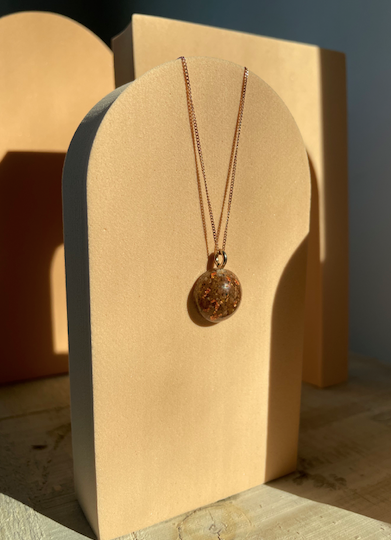Halo Round Stone Pendant Necklace
